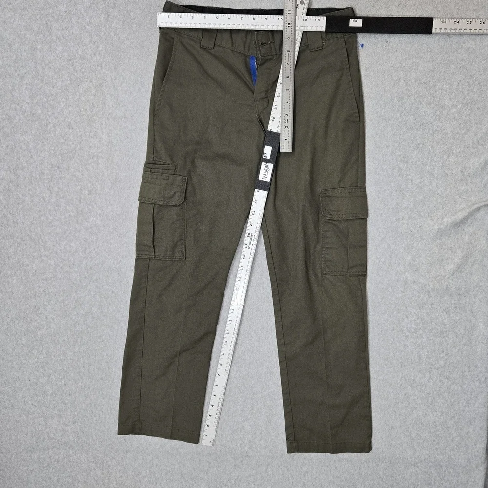 Dickies Men Pants 30X30 Olive Green Cargo Twill Dickies FLEX Work Pant Zipper